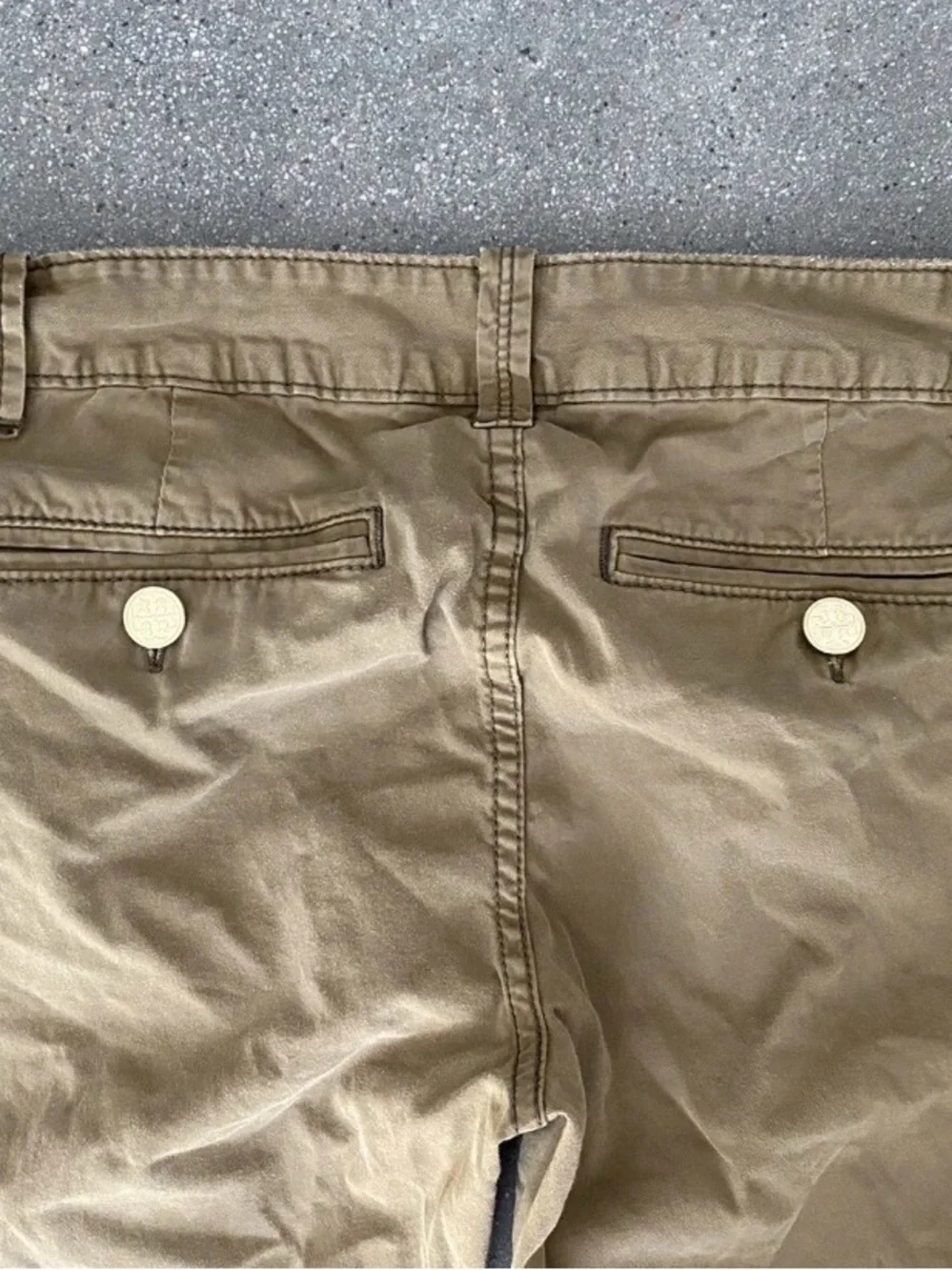 Tory Burch Tan Wide-Leg Cotton Pants